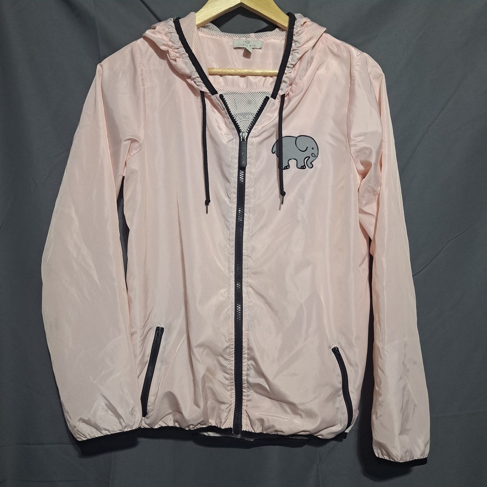 Ivory Ella Womens Small Light Pink Rain Jacket w/ Hood